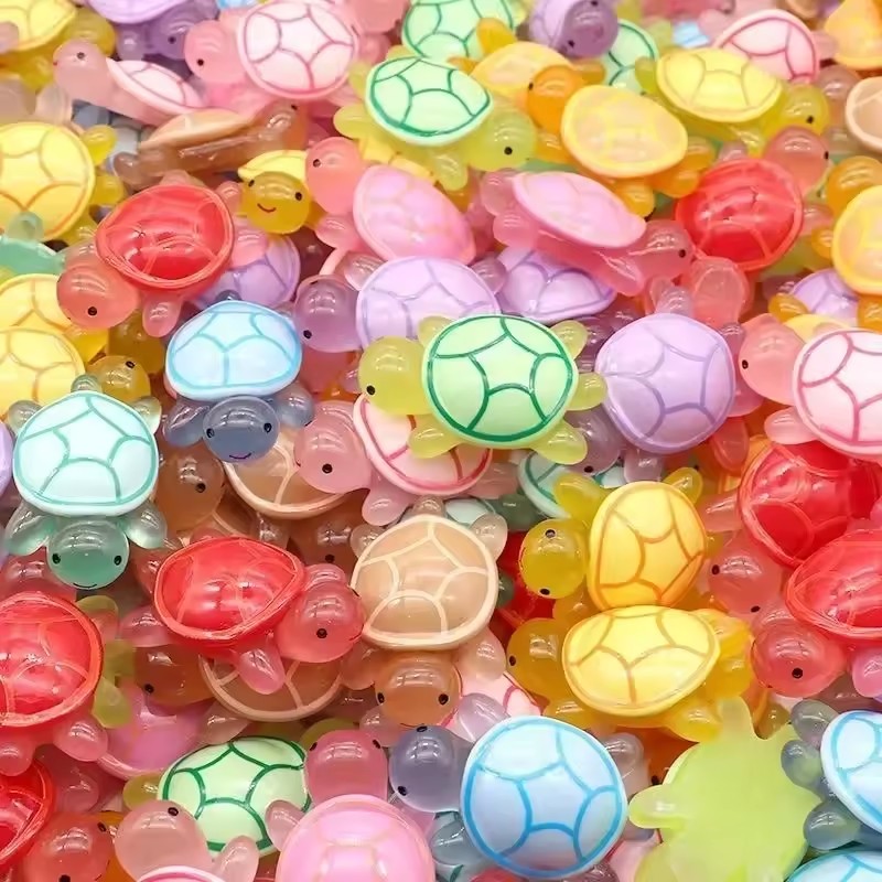 Aquarium Fish Home - 20/50/100pcs Mini Luminous Turtle Home Decor