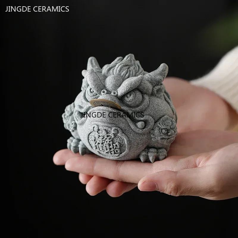 Aquarium Goldfish - Creative Sandstone Fengshui Gold Toad Tea