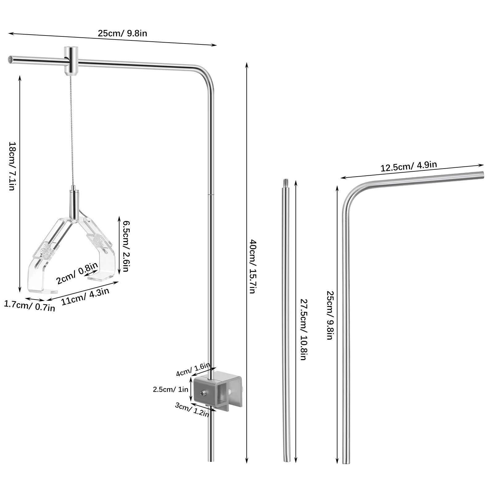 2Pcs Aquarium Lamp Holder Supp - Aquarium Fish Light Lamp review and price