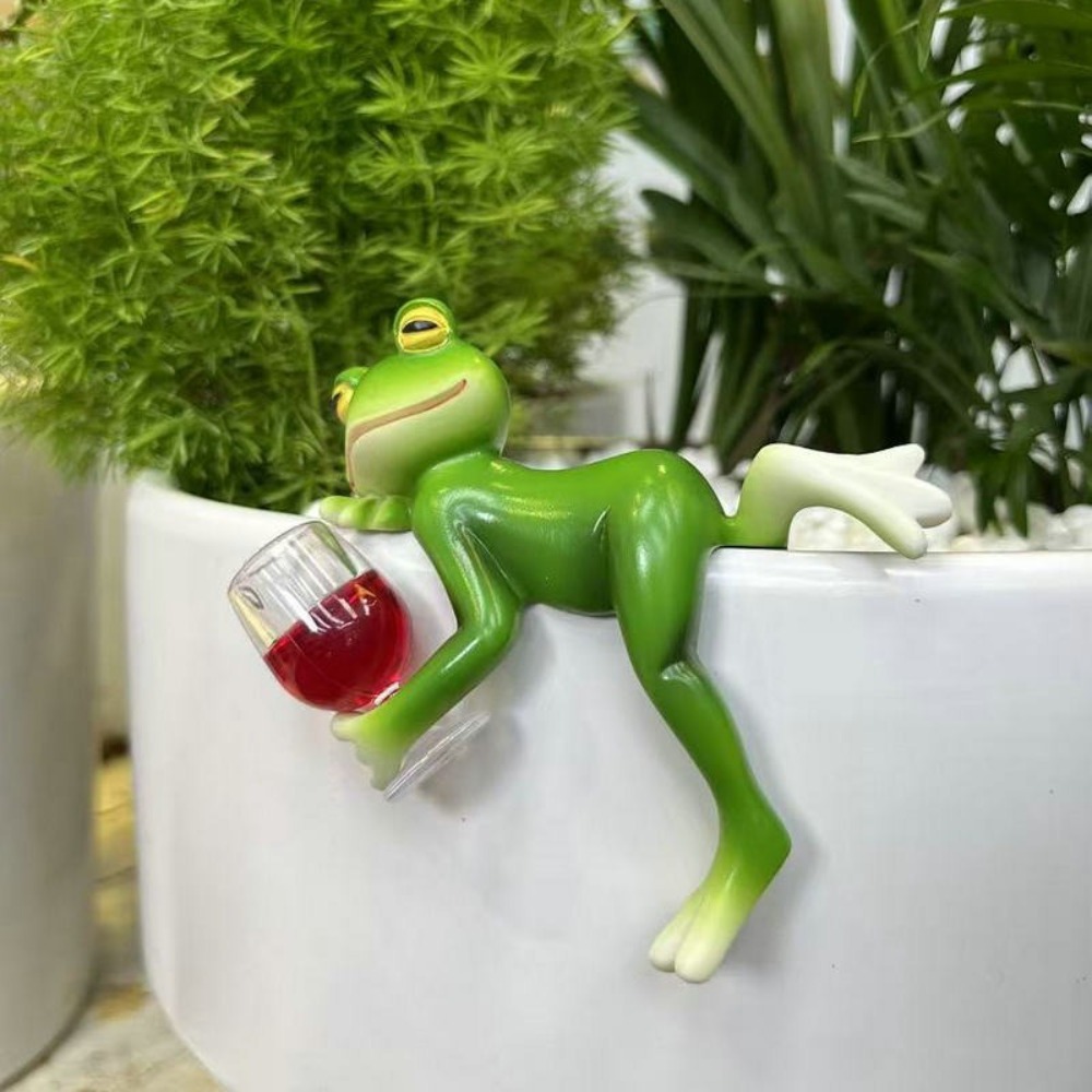 Hanging Flower Pot Edge Frog D - Aquarium Fish Land review and price
