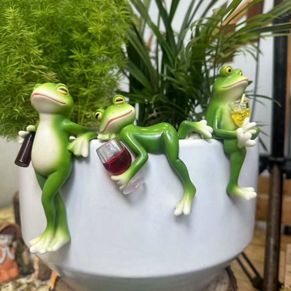 Hanging Flower Pot Edge Frog D - Aquarium Fish Land review and price