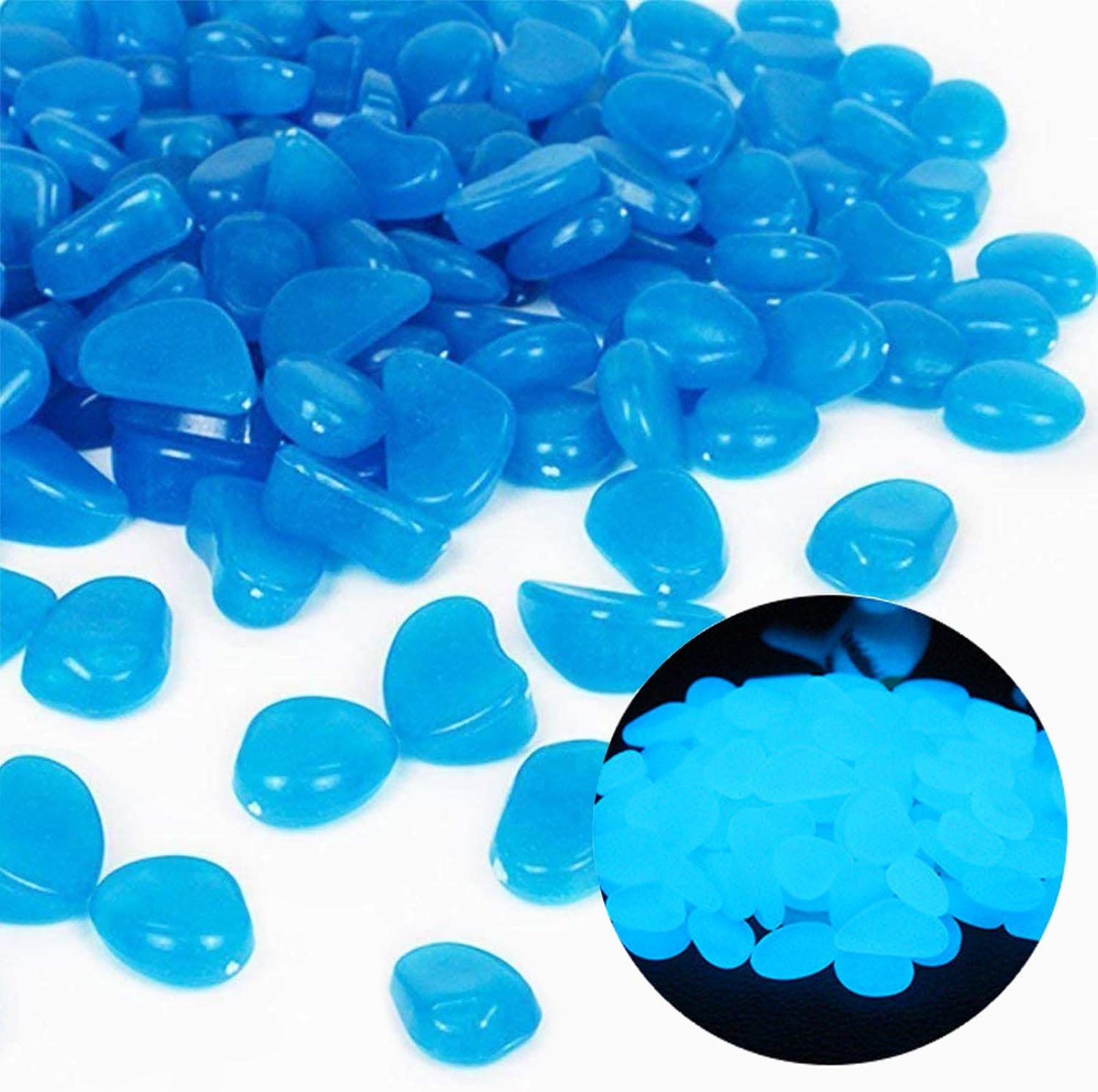 Fish Tank Rocks Glow Blue Pebb - Aquarium Fish Types review and price
